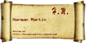 Harman Martin névjegykártya